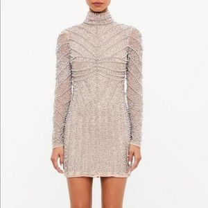 Misguided Peace + Love Silver High Neck dress
